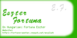eszter fortuna business card